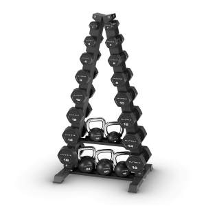 Xult A-frame Dumbbell Rack w/Kettlebell Storage